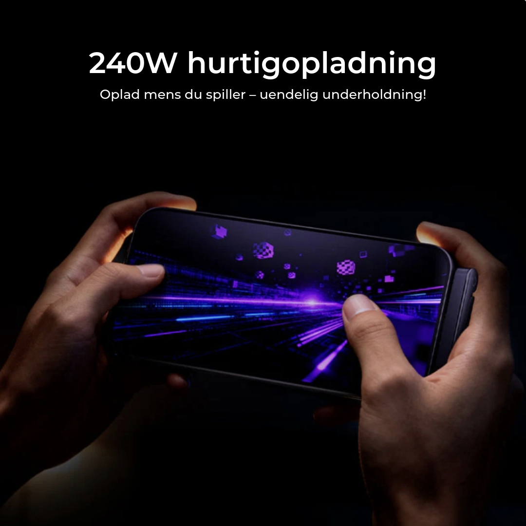 2-i-1 Opladningskabel med Stander