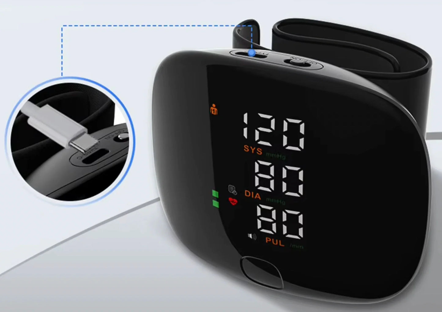 Blodtryksmåler i lommestørrelse: Armbånd