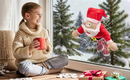 Styrtende Julemand og Rensdyr