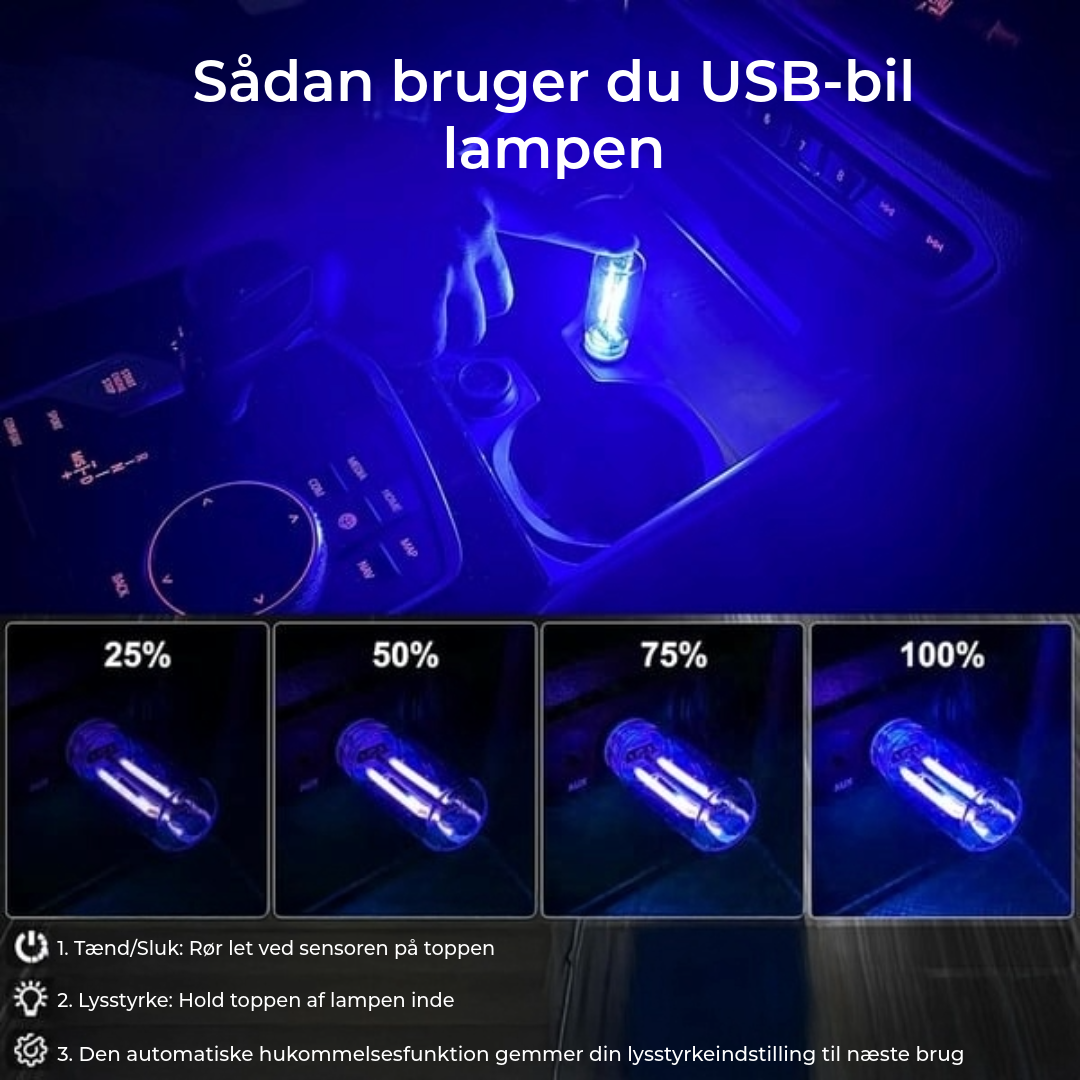 USB-glødelampe til bil