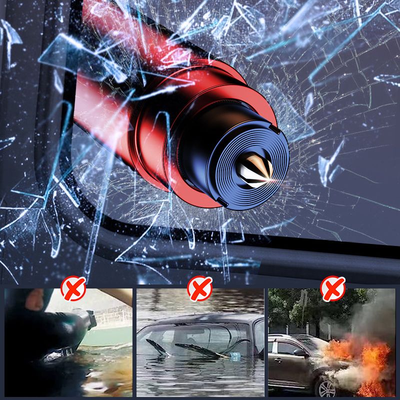 Nødhammer + Sikkerhedssele-skærer