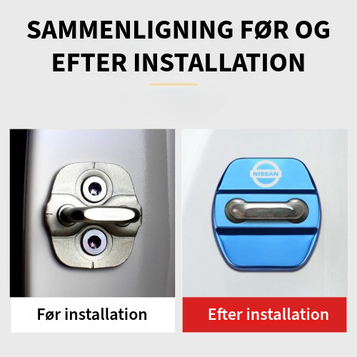 Beskyttelsespuder til bilens dørlås | 4 stk