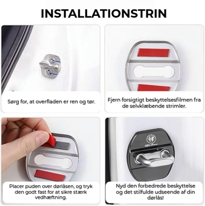 Beskyttelsespuder til bilens dørlås | 4 stk