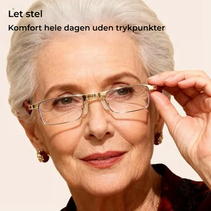 Sammenklappelige læsebriller med blåtlysfilter og etui