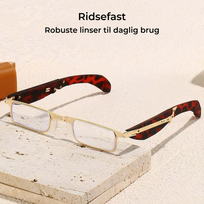 Sammenklappelige læsebriller med blåtlysfilter og etui