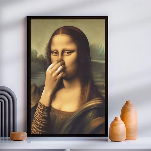Sjovt Mona Lisa-maleri