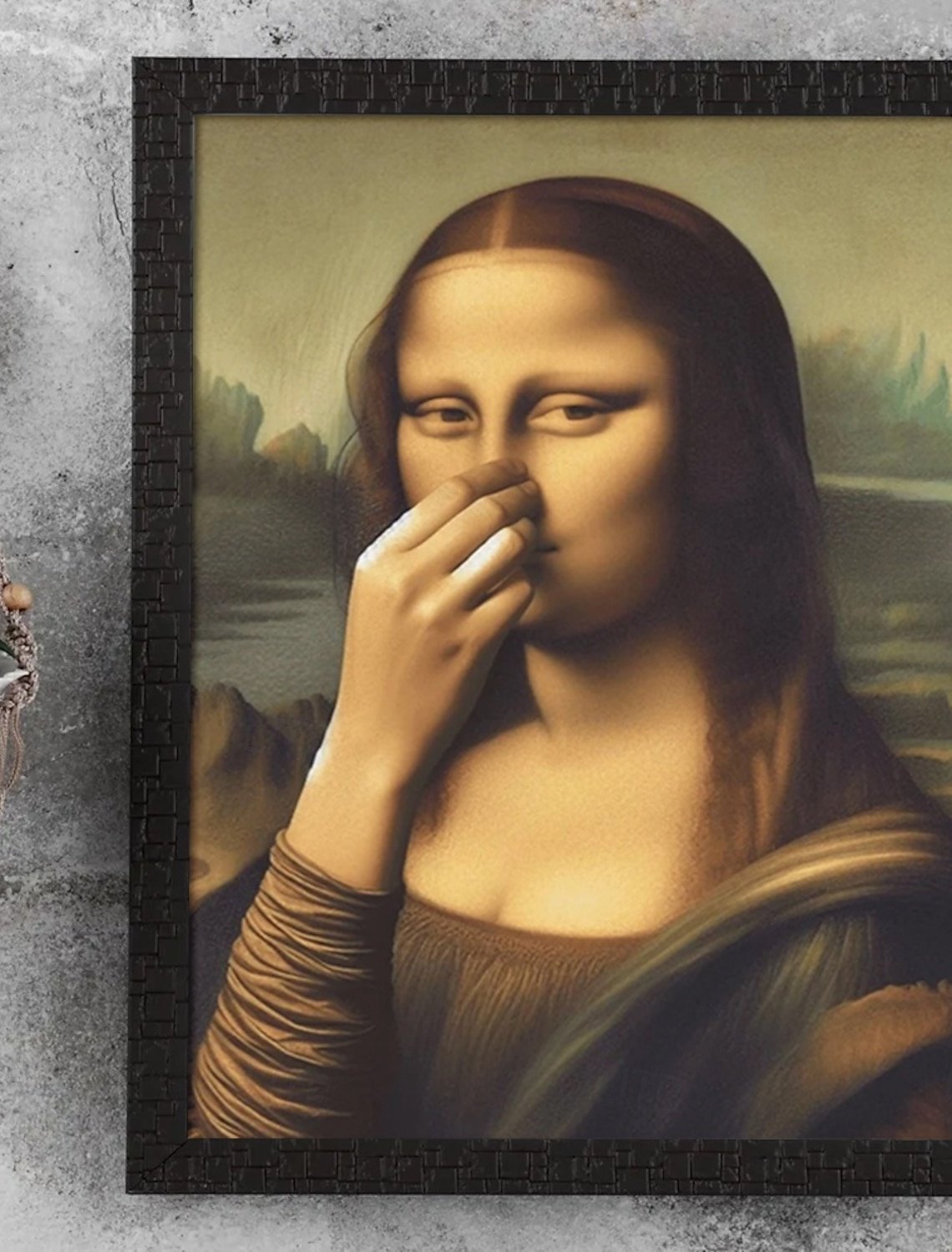Sjovt Mona Lisa-maleri